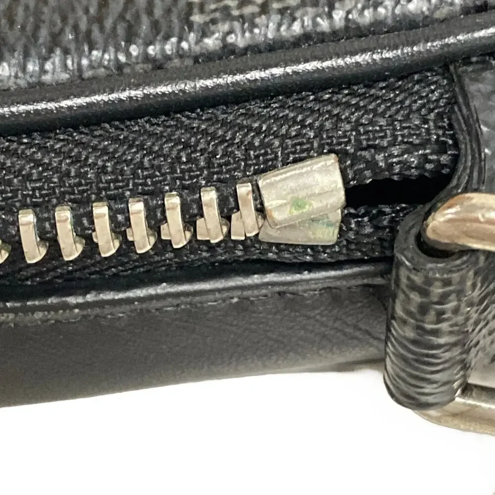 Louis Vuitton Alpha Clutch Bag N60182 Dark Gray Black